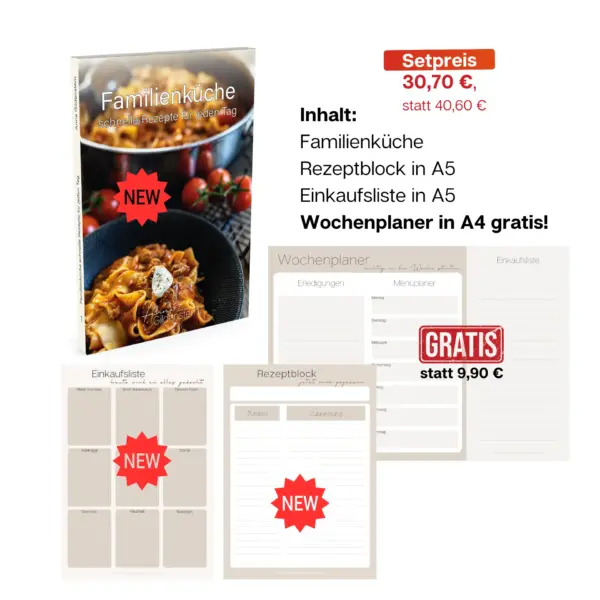 Familienküche plus 3 Blöcke